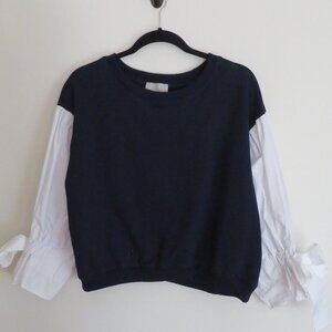 NWT Anthropologie Chloe Oliver | Size Small | Balloon Sleeve Crewneck Sweater